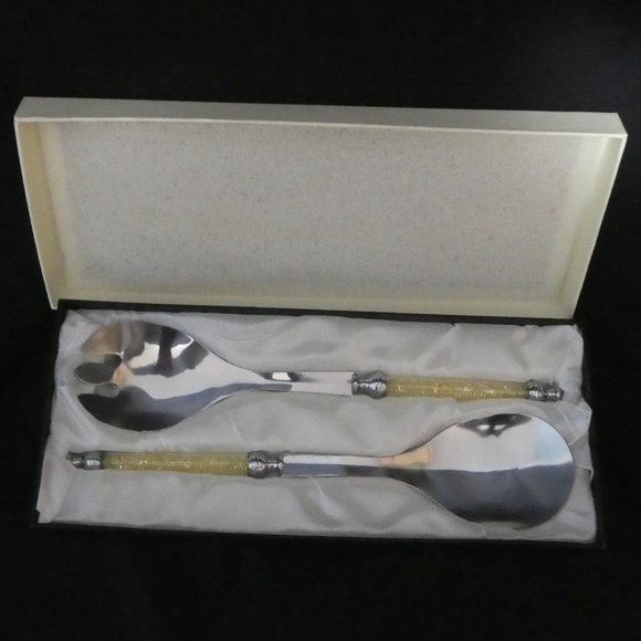 VERDICI | Salad Servers | Salad Serving Spoon and Fork Set | BNIB - Picture 1 of 14